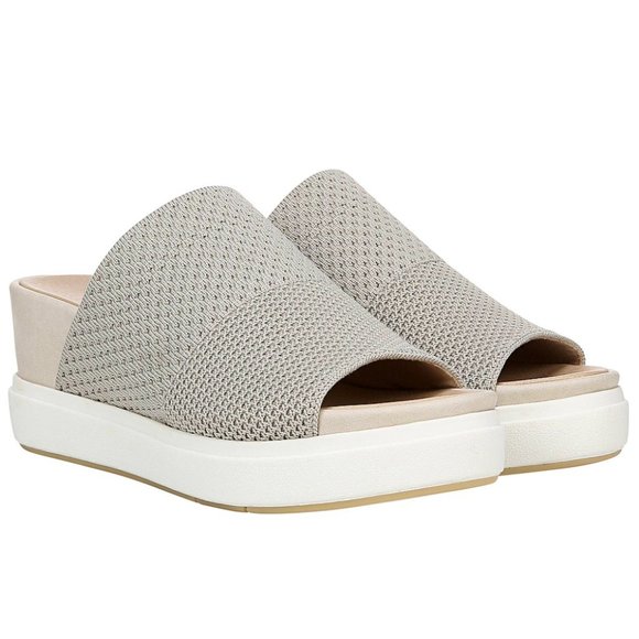 D' Scholls Shoes - D'Scholls Women's Oyster Mesh Knit Sonia Open Toe Platform Slide Sandals Sz 7.5M